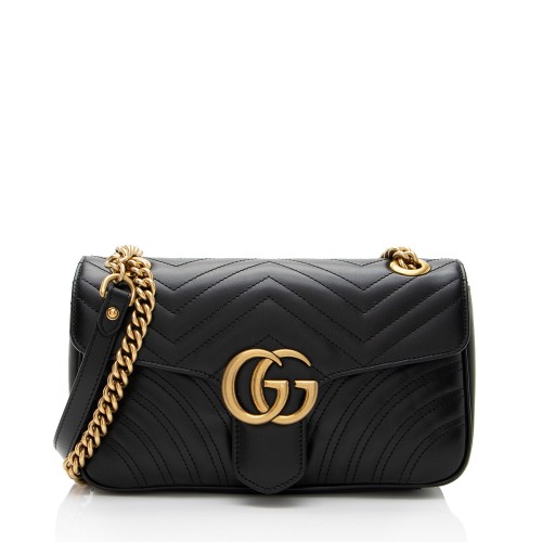 Gucci Matelasse Leather GG Marmont Small Flap Bag