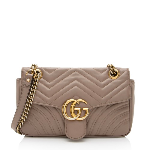 Gucci Matelasse Leather GG Marmont Small Flap Bag