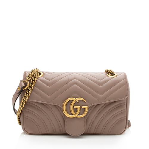 Gucci Matelasse Leather GG Marmont Small Flap Bag