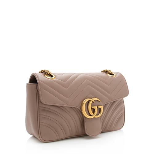 Gucci Matelasse Leather GG Marmont Small Flap Bag