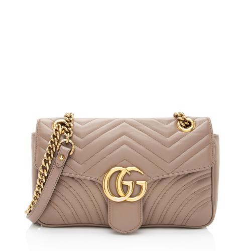 Gucci Matelasse Leather GG Marmont Small Flap Bag