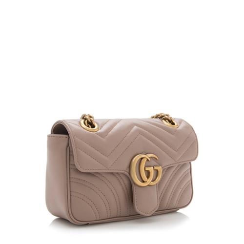 Gucci Matelasse Leather GG Marmont Small Flap Bag