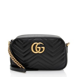 Gucci Matelasse Leather GG Marmont Small Shoulder Bag