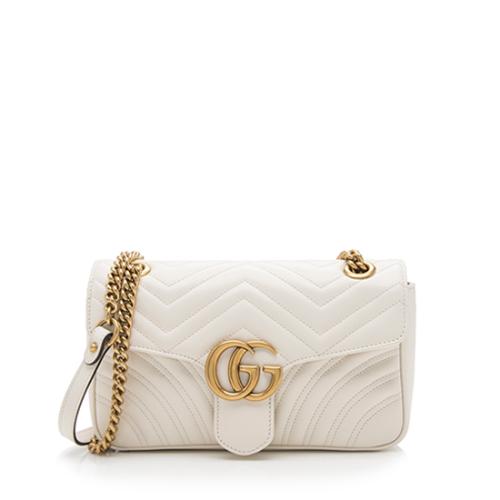 Gucci Matelasse Leather GG Marmont Small Flap Bag