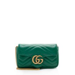 Gucci Matelasse Leather GG Marmont Super Mini Flap Bag