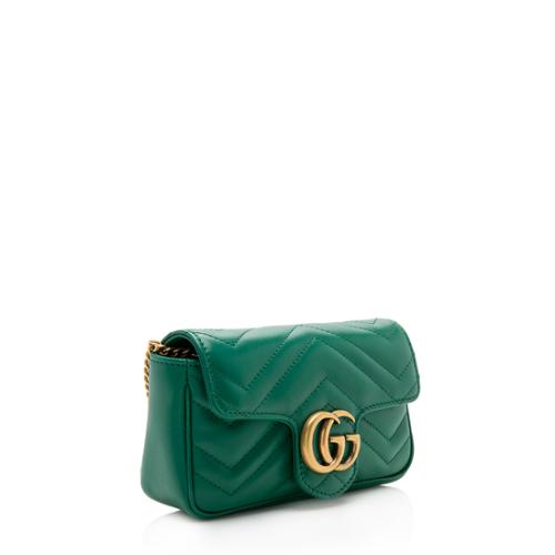 Gucci Matelasse Leather GG Marmont Super Mini Flap Bag