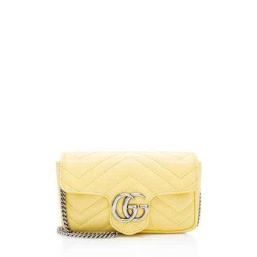 Gucci Matelasse Leather GG Marmont Super Mini Flap Bag