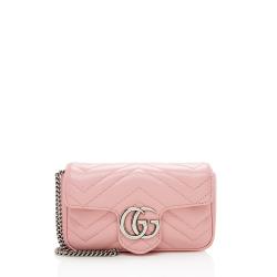 Gucci Matelasse Leather GG Marmont Super Mini Flap Bag