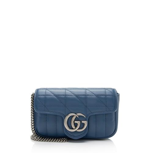 Gucci Matelasse Leather GG Marmont Super Mini Flap Bag