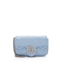 Gucci Matelasse Leather GG Marmont Super Mini Flap Bag