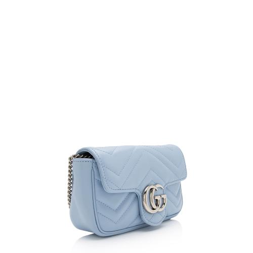 Gucci Matelasse Leather GG Marmont Super Mini Flap Bag