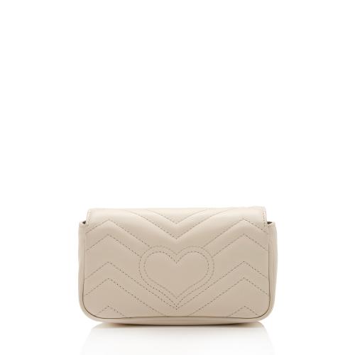 Gucci Matelasse Leather GG Marmont Super Mini Flap Bag