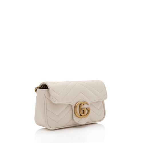 Gucci Matelasse Leather GG Marmont Super Mini Flap Bag