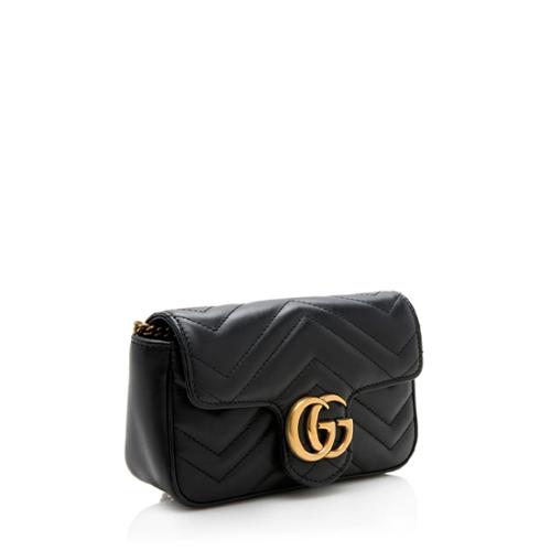 Gucci Matelasse Leather GG Marmont Super Mini Flap Bag