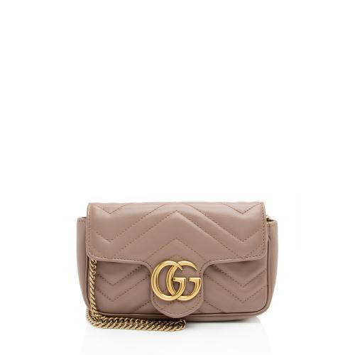 Gucci Matelasse Leather GG Marmont Super Mini Flap Bag - FINAL SALE