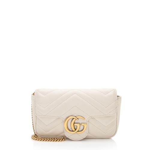 Gucci Matelasse Leather GG Marmont Super Mini Flap Bag