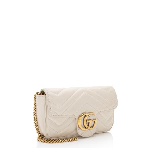 Gucci Matelasse Leather GG Marmont Super Mini Flap Bag