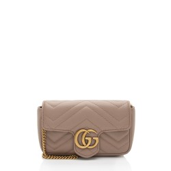 Gucci Matelasse Leather GG Marmont Super Mini Flap Bag