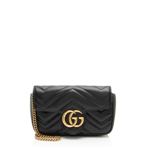 Gucci Matelasse Leather GG Marmont Super Mini Flap Bag