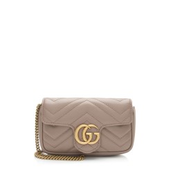 Gucci Matelasse Leather GG Marmont Super Mini Flap Bag