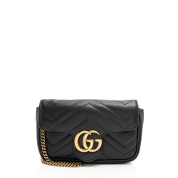 Gucci Matelasse Leather GG Marmont Super Mini Flap Bag