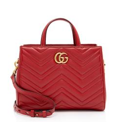 Gucci Matelasse Leather GG Marmont Small Satchel