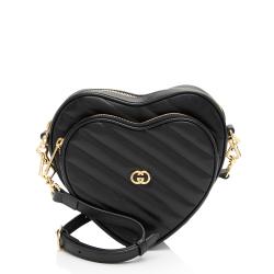 Gucci Matelasse Leather Interlocking G Heart Mini Shoulder Bag