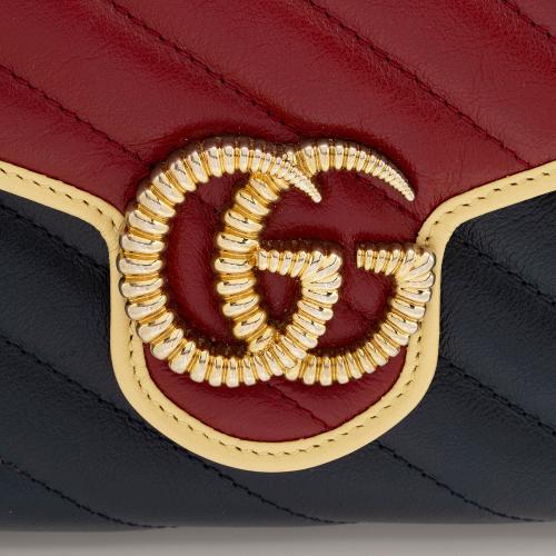 Gucci Matelasse Leather Torchon GG Marmont Mini Chain Bag