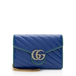 Gucci Matelasse Leather Torchon GG Marmont Mini Chain Bag