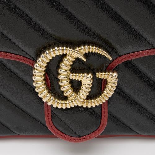 Gucci Matelasse Leather Torchon GG Marmont Mini Top Handle