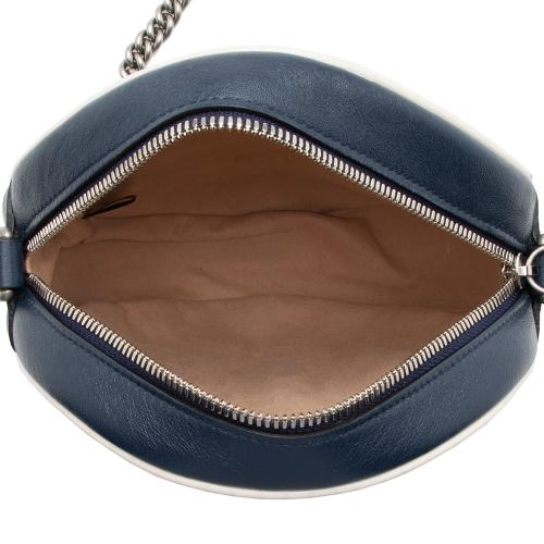 Gucci Matelasse Leather Torchon GG Marmont Round Mini Shoulder Bag