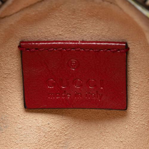 Gucci Matelasse Leather Torchon GG Marmont Round Mini Shoulder Bag