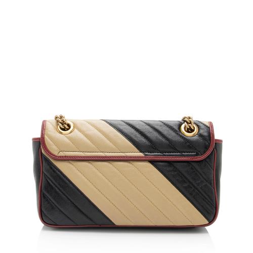 Gucci Matelasse Leather Torchon GG Marmont Small Flap Bag