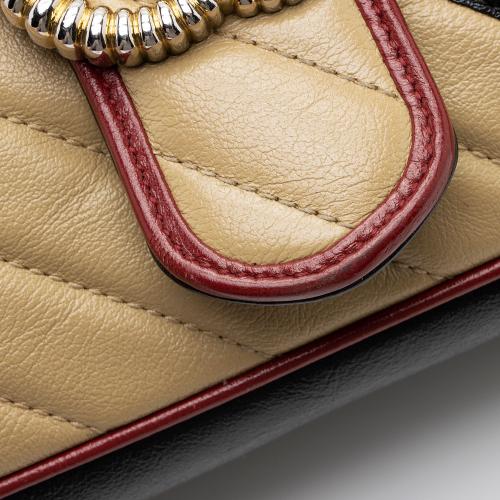 Gucci Matelasse Leather Torchon GG Marmont Small Flap Bag