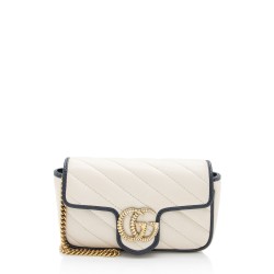 Gucci Matelasse Leather Torchon GG Marmont Super Mini Flap Bag