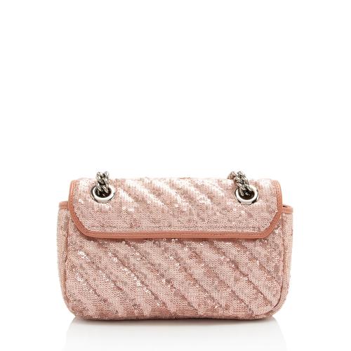 Gucci Matelasse Sequin GG Marmont Mini Flap Bag