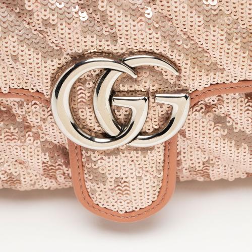 Gucci Matelasse Sequin GG Marmont Mini Flap Bag