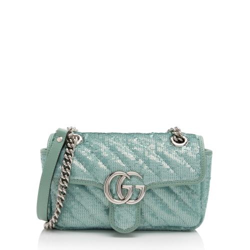 Gucci Matelasse Sequin GG Marmont Mini Flap Bag