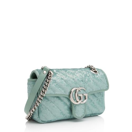 Gucci Matelasse Sequin GG Marmont Mini Flap Bag