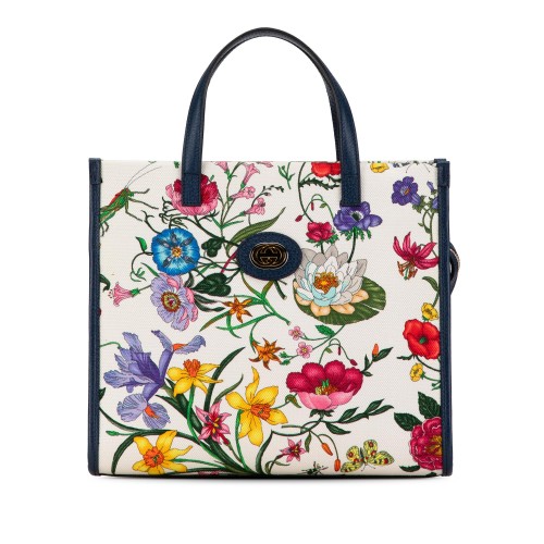 Gucci Medium Canvas Flora Satchel