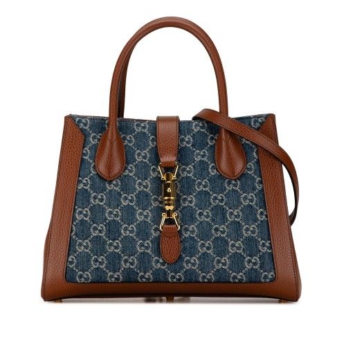 Gucci Medium GG Denim Jackie 1961 Tote