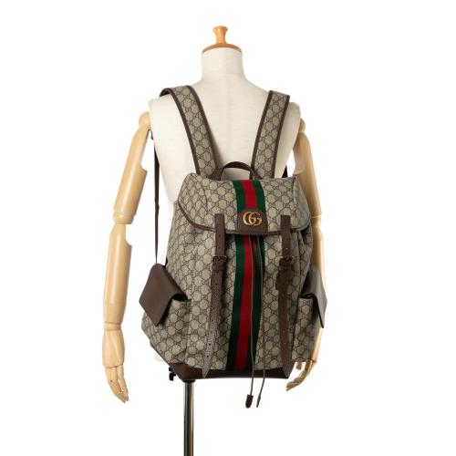 Gucci Medium GG Supreme Ophidia Backpack