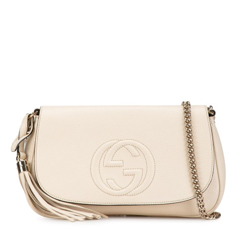 Gucci Medium Leather Soho Chain Flap Crossbody