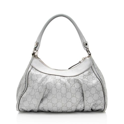 Gucci Metallic Guccissima Leather D Ring Small Hobo