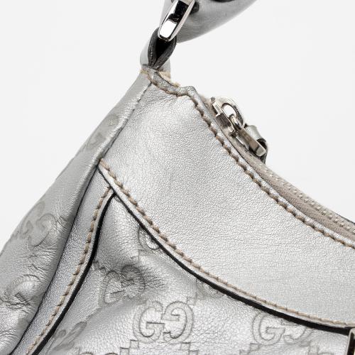 Gucci Metallic Guccissima Leather D Ring Small Hobo