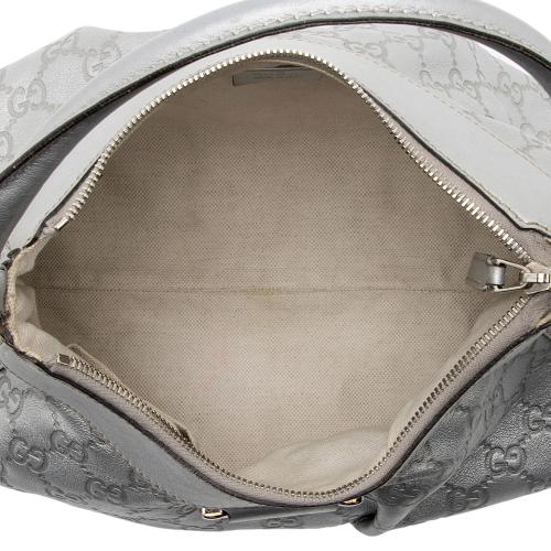 Gucci Metallic Guccissima Leather D Ring Small Hobo