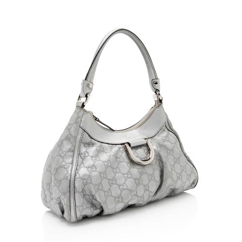 Gucci Metallic Guccissima Leather D Ring Small Hobo