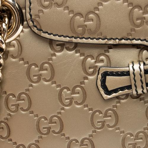 Gucci Metallic Guccissima Leather Emily Large Shoulder Bag