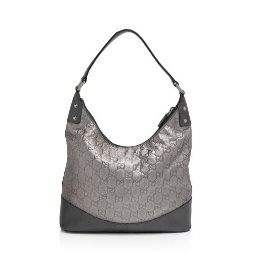 Gucci Metallic Guccissima Leather Small Hobo