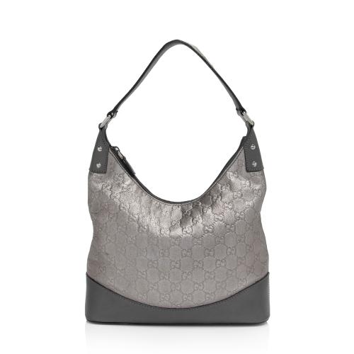 Gucci Metallic Guccissima Leather Small Hobo